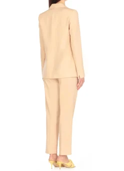 Blazer in lana vergine e lino