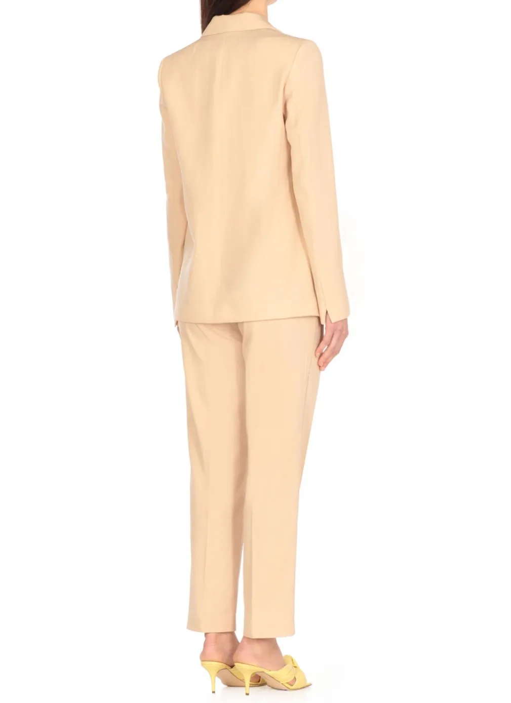 Blazer in lana vergine e lino