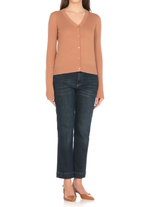 Cardigan in seta e lino