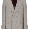 Giacca doppiopetto in lino
