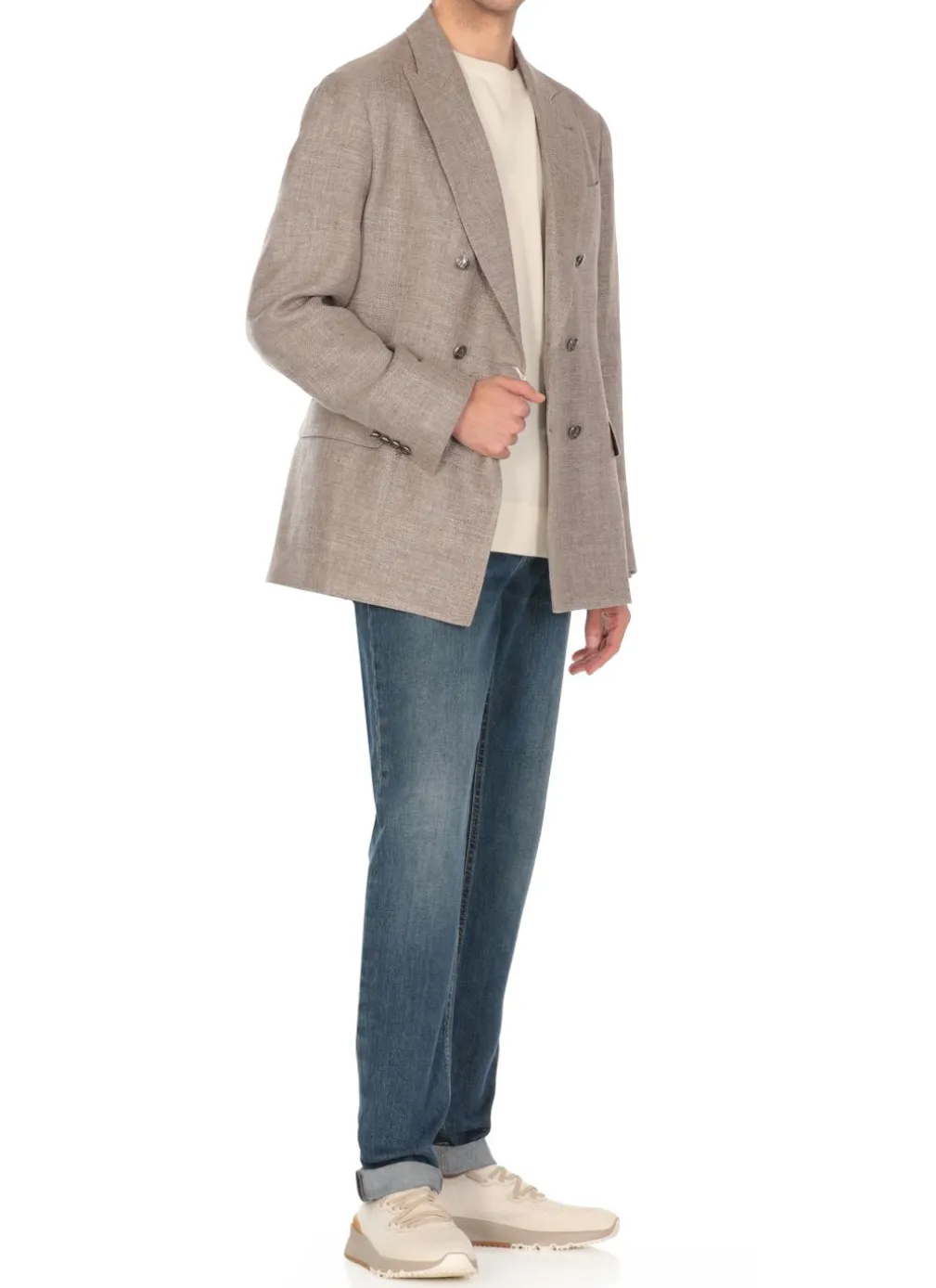 Giacca doppiopetto in lino