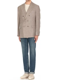 Giacca doppiopetto in lino