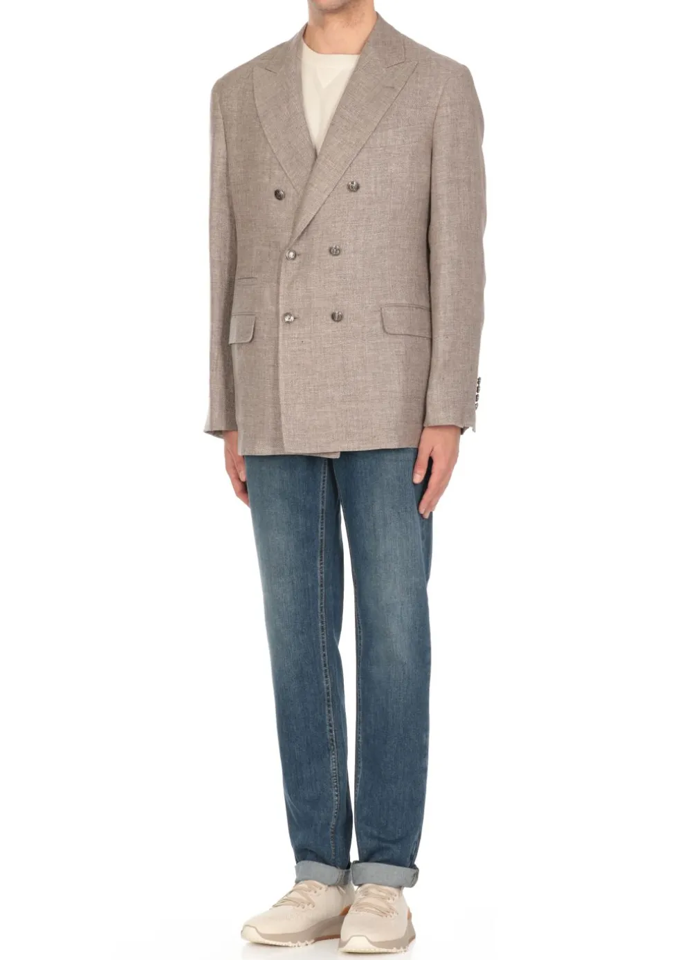 Giacca doppiopetto in lino