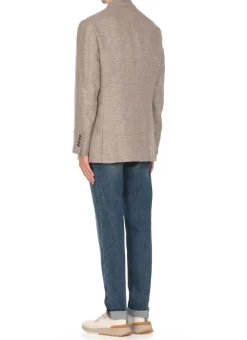 Giacca doppiopetto in lino