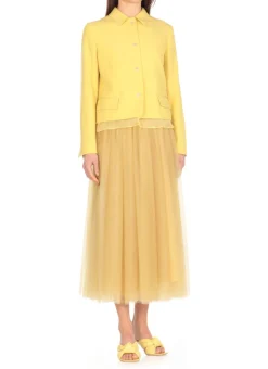 Giacca in lana e lino