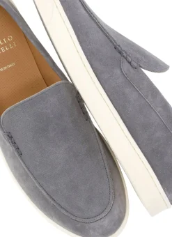 Mocassini in pelle scamosciata