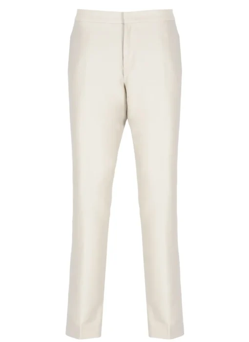 Pantaloni in cotone e seta