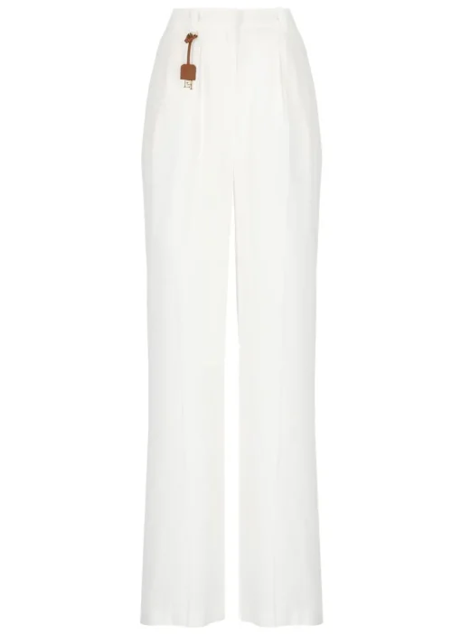 Pantaloni in viscosa e lino