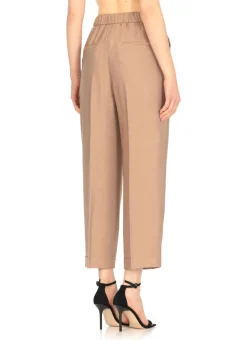 Pantaloni in viscosa e lino