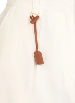 Pantaloni in viscosa e lino