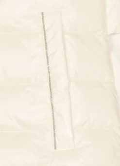 Piumino con dettagli in punto luce