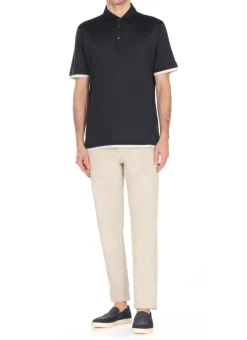 Polo in seta e cotone