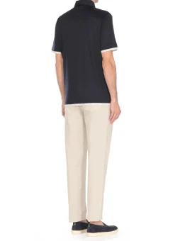 Polo in seta e cotone