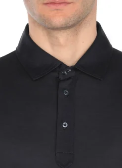 Polo in seta e cotone