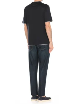 T-shirt in seta e cotone