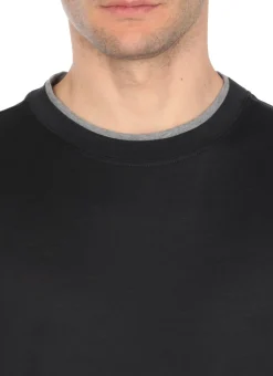 T-shirt in seta e cotone